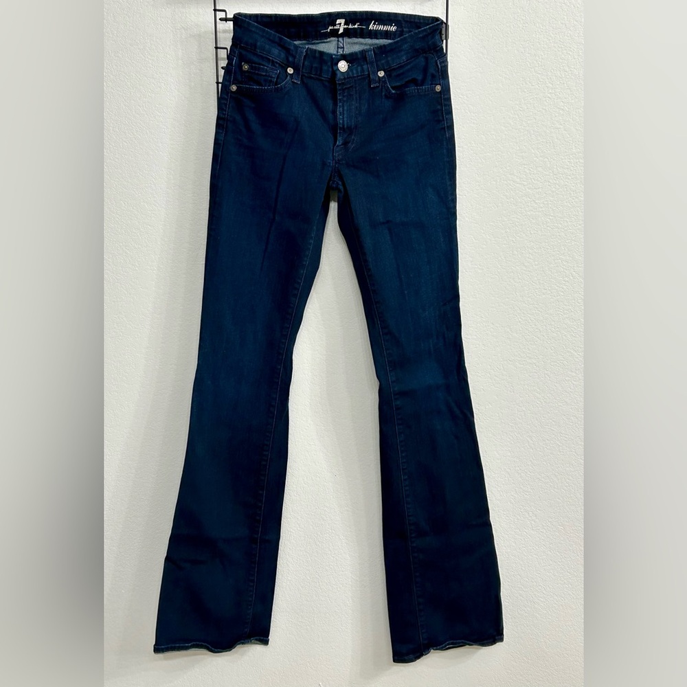 7 For All Mankind Kimmie Dark Blue Boot Cut Jeans